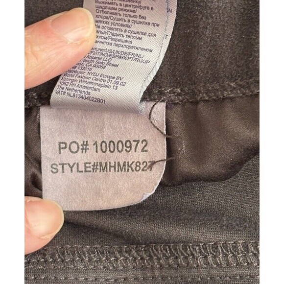 NYDJ Pull on Leggings Suede Look Women's 4 Long Black Elastic Waist Stretch - Picture 4 of 14